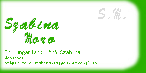 szabina moro business card